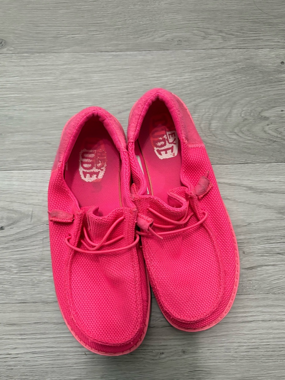Women’s Hey Dude Bright Pink Shoes Size 7W